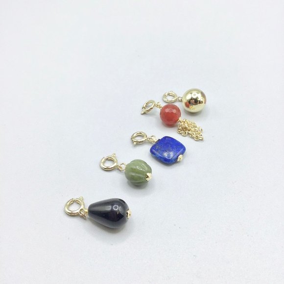 Instant Collection Semi Precious Stones Charm Dangles Removable Pendant Colorful - Picture 2 of 9